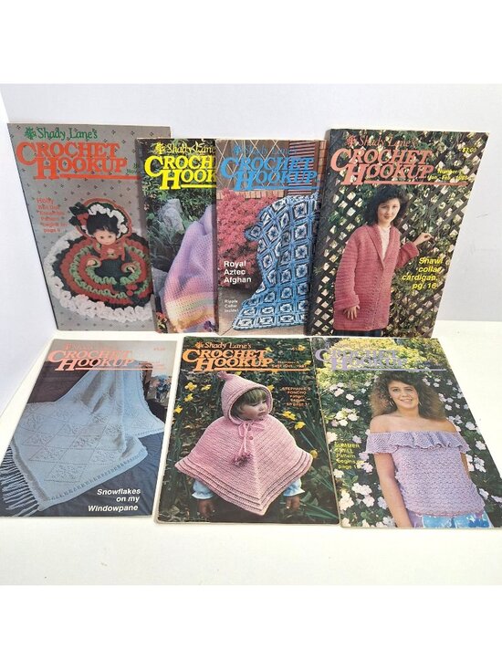 Shady Lane Other - Shady Lanes Crochet Hookup Magazine Issues 4-9 11 1987 1988 Vintage Patterns